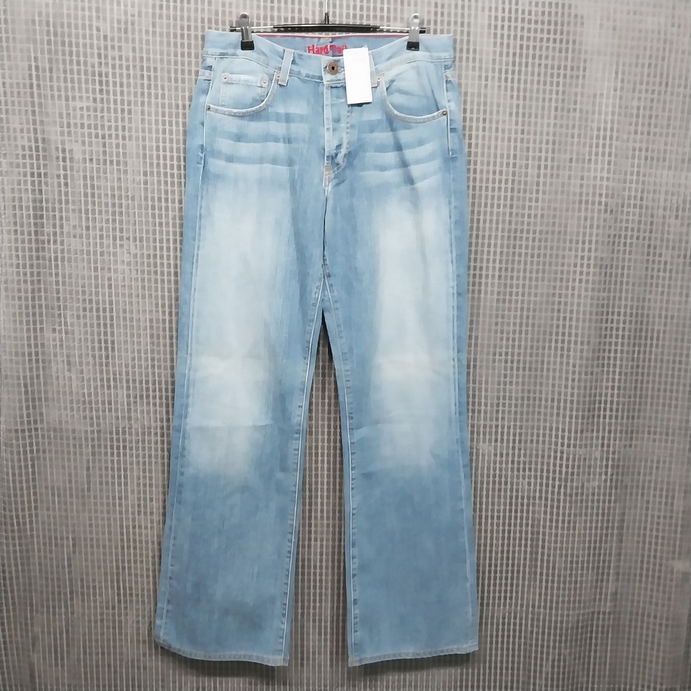 Hard Tail Mens Jake Straight Leg Jeans 30x32 Light Blue
